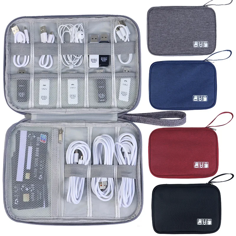 Travel cable storage bag portable waterproof digital electronic storage bag USB data cable charger plug storage bag cable storag