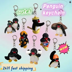 Cartoon Anime Cute Penguin Key Chain Bag Pendant Gift Micro Landscape Decoration Key Ring Jewelry Frog Bear Acrylic Keychain