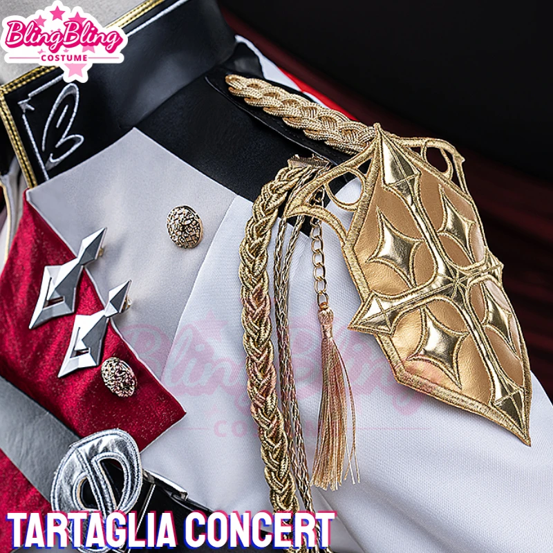 Genshin Tartaglia Cosplay Cosutme Genshin Impact Concert Tartaglia Costume Genshin Impact Concert Cosplay and Tartaglia Wig