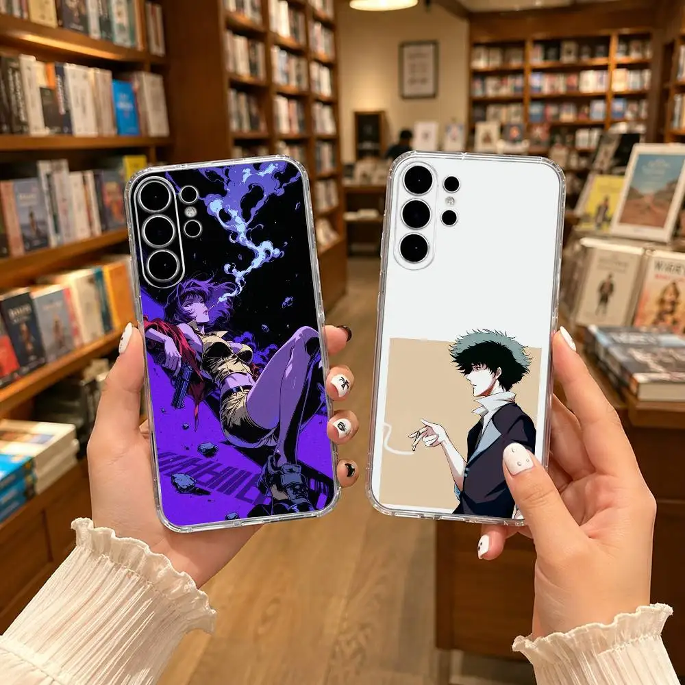 Anime C-Cowboy Bebop Phone Case For Samsung S25,S24,S21,S22,S21,S20,S10,S9Ultra,Plus,Fe,Lite Transparent Cover