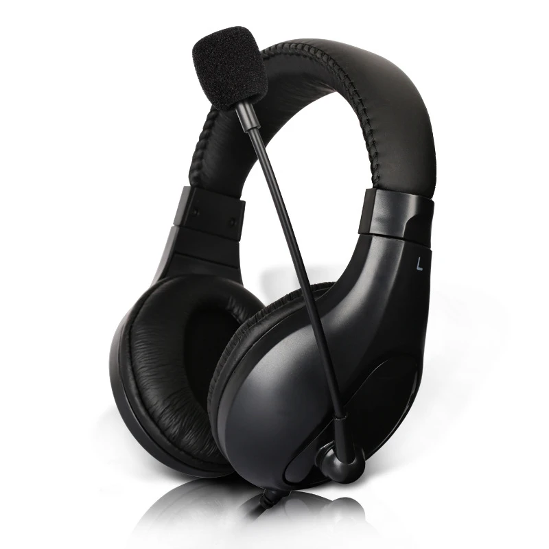 Over-Ear E-sports Headset with Mic, Deep Bass Gaming Headphones for Desktop Computer