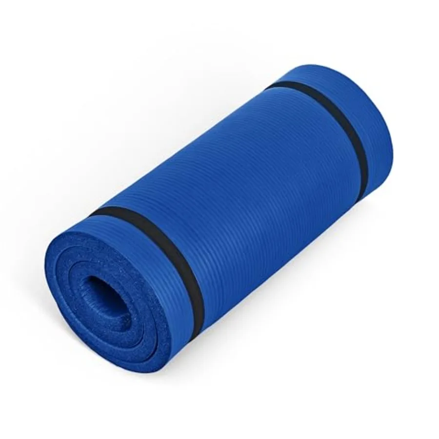 

1-Inch High Density Exercise Yoga Mat with Strap Multiple Colors