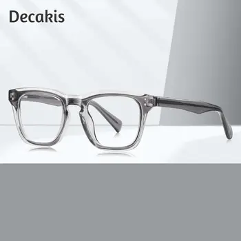 Lunettes anti-lumière bleue élégantes à monture large, design géométrique simple, pour femmes et hommes, transparentes, pour ordinateur, montures optiques tendance 8 best sales Montures transparentes pour hommes - №1