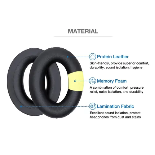 Imagen 2 del producto Almohadillas de repuesto A20 para auriculares de aviación Bose A20, compatibles con insertos de filtro de espuma para auriculares internos, 3 micrófonos