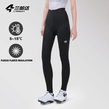 Laautumn autumn and winter 5-15 °c new fleece warm cycling pants high waist slim women&#x27;s casual pants road bike