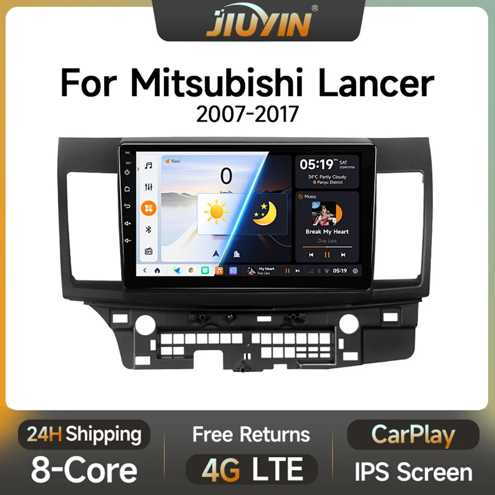 

JIUYIN Car Radio for Mitsubishi Lancer 10 CY 2007 - 2017 Android 13 Carplay Multimedia Video Player 2 Din GPS IPS 4G Stereo DVD