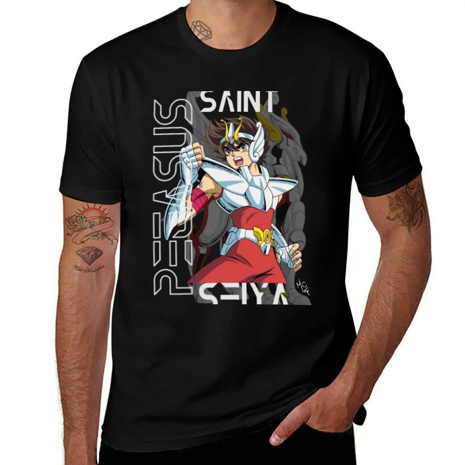 

Saint Seiya T-Shirt cotton t shirts man 100% black cotton t-shirt plain for man package T-Shirt