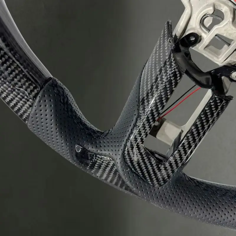 With Black Carbon Fiber For Ford Mustang Steering Wheel 2015 2020 with LED Display Drop Shipping for Ford Mustang 2018 2016 view 5