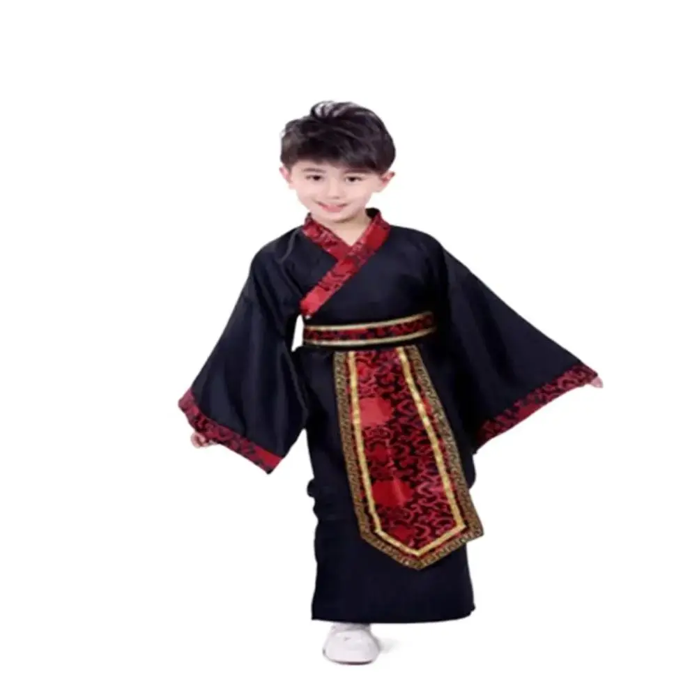 

Chinese Traditional Dress Kimonos Chinese Traditional Kimono Red Black Traditional Kids Hanfu Blue White Chinese Customs Child