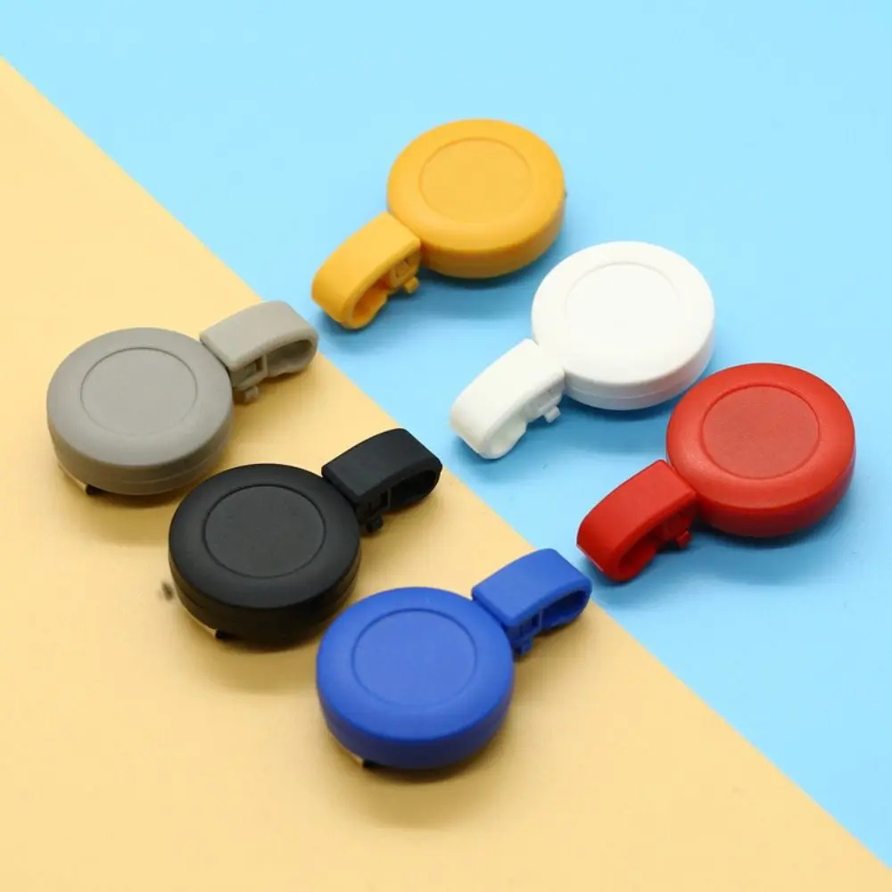 

Frosted ID Card Holder Name Tag Keyring Clips Retractable Badge Reel Plastic Keychain Easy To Pull Buckle Office Suppliers