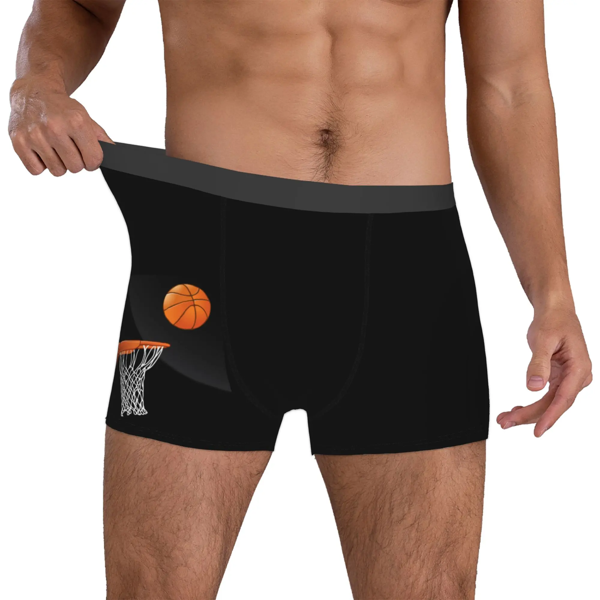

Custom Basketball Hoop Boxer Shorts For Homme 3D Printed Sport Player Gift Underwear Panties Briefs Soft Underpants
