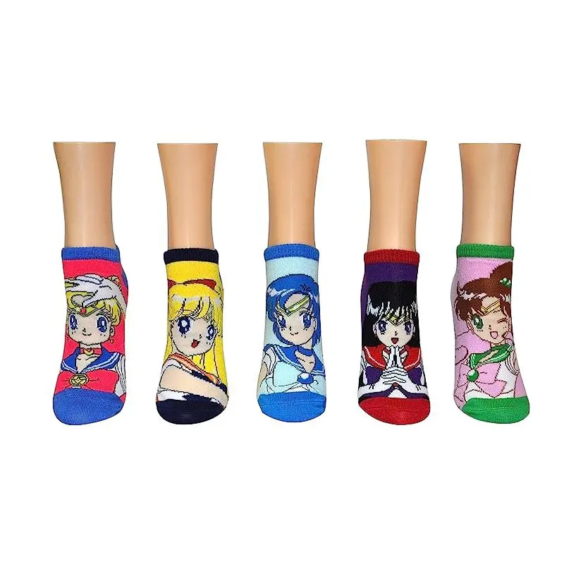 Meias médias, meias e meias dos desenhos animados Sailor Moon Kawaii Sailor Moon Meias criativas respiráveis brinquedos para todos os presentes de