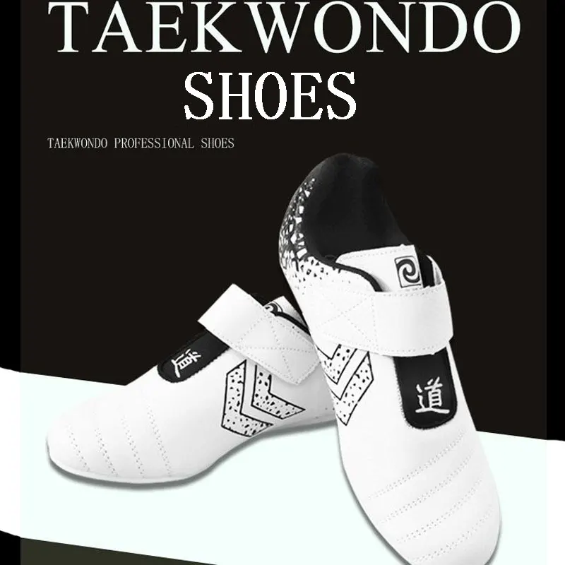 Sapatos de taekwondo respirável resistente ao desgaste kickboxing kung fu profissional tae kwon do artes marciais tênis crianças para adultos