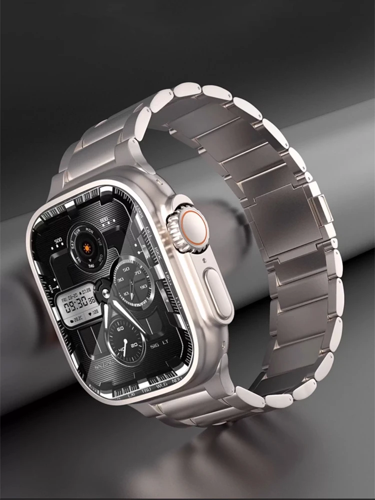 

Титановый ремешок для Apple Watch Ultra 3 Band 49 мм 46 мм 45 мм 44 мм Магнитный металлический браслет Correa iWatch Series 11 10 9 8 7 6 5 SE