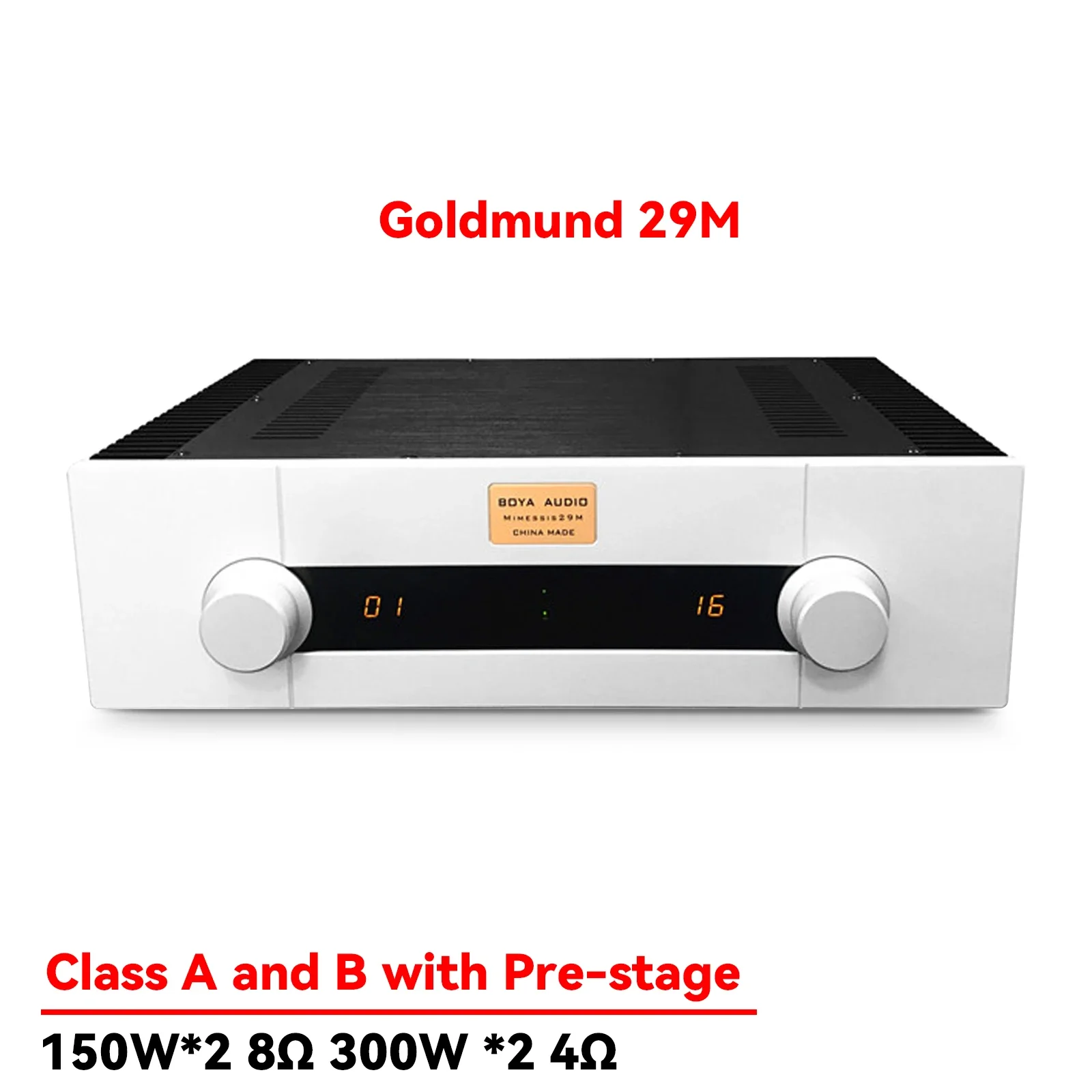 Amplificador AMXEKR Referência Goldmund 29m 150W * 2 Classe A e B HiFi Amplificador de potência de áudio doméstico de última geração com controle remoto