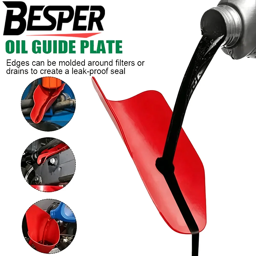

Foldable Oil Guide Plate Flexible Draining Tool Car Funnel Engine Oil Filling Tool Accessories for Auto