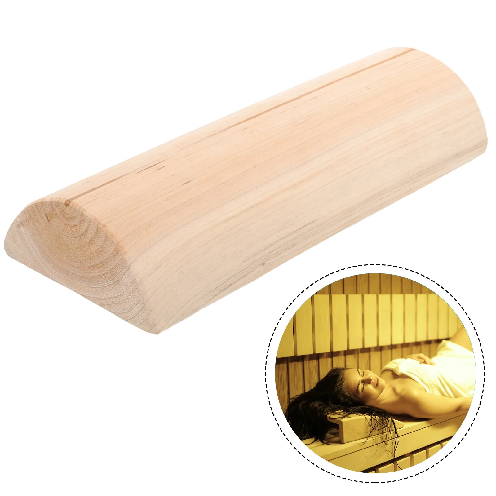 

Wooden Cervical Smooth Surface Ergonomic Neck Support Home Sauna Use Handmade Lumbar Head Support Cervical Neck Pillow Wood Back