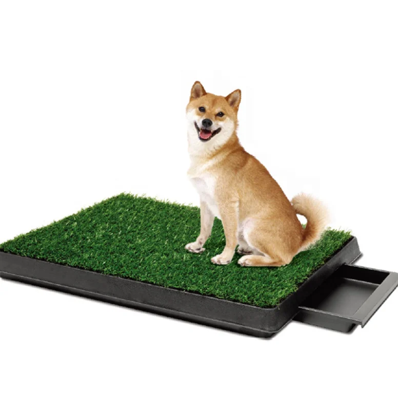 

Wholesale Customizable LOGO Portable Dog Potty Dogs Grass Pad With Tray Washable Puppy Pee Pad Dog Grass Toilet Trade Assurance