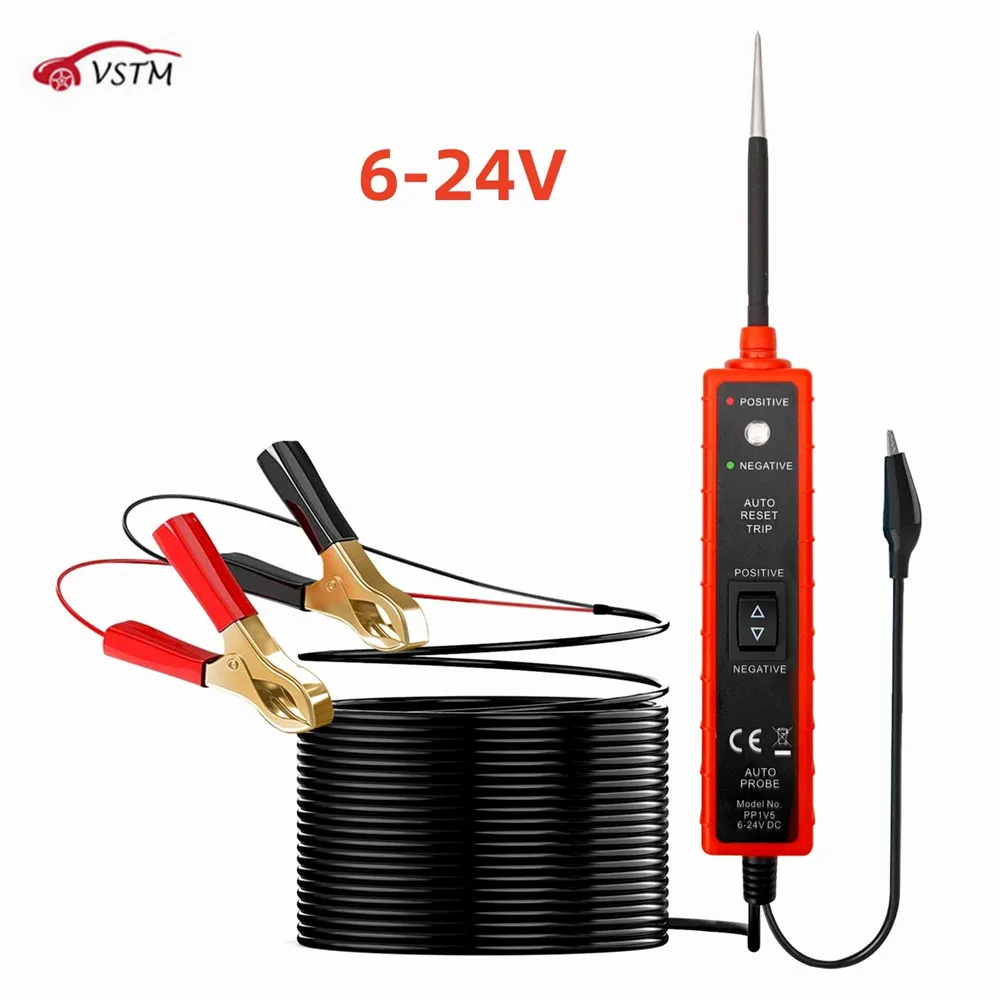 Car Electric Circuit Tester 6-24V DC Automotive Multi-function Drive Test Pen Car Voltage Tester Power Probe Diagnosis Scanner