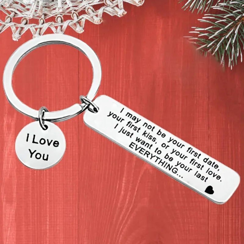 

Metal Romantic Gift Keychain Pendant Boyfriend Girlfriend Couple Valentines Birthday Gift Key Chain I May Not Be Your First Date