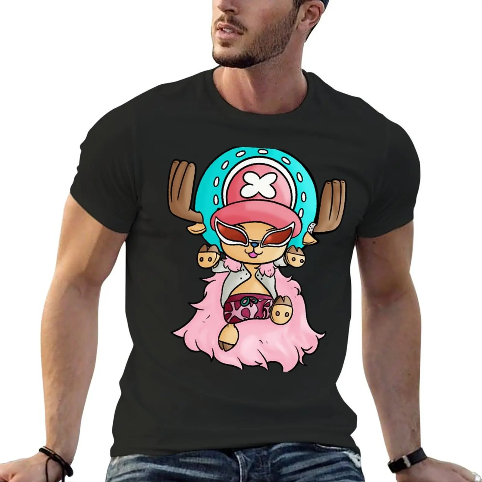 Doffy Choppy T-Shirt Schweiß übergroße T-Shirts für Männer