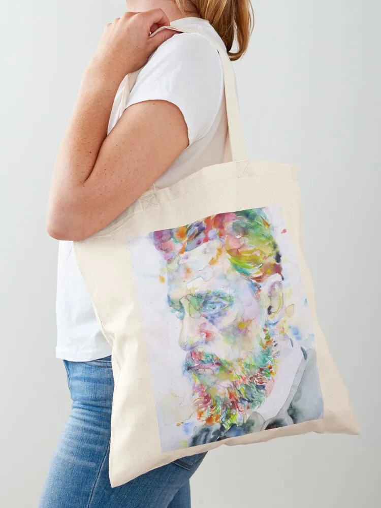 RAINER MARIA RILKE - watercolor portrait Tote Bag female bag tote bags aesthetic tote bag university