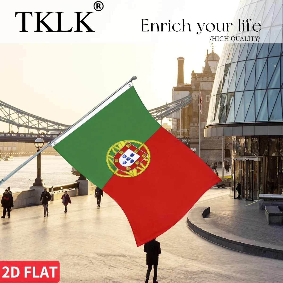 علم البرتغال ، 60x90 سنتيمتر 90x150 سنتيمتر 2x3FT 3X5Ft لافتة علم الدولة المتينة ، بوليستر ممتاز لون نابض بالحياة #1