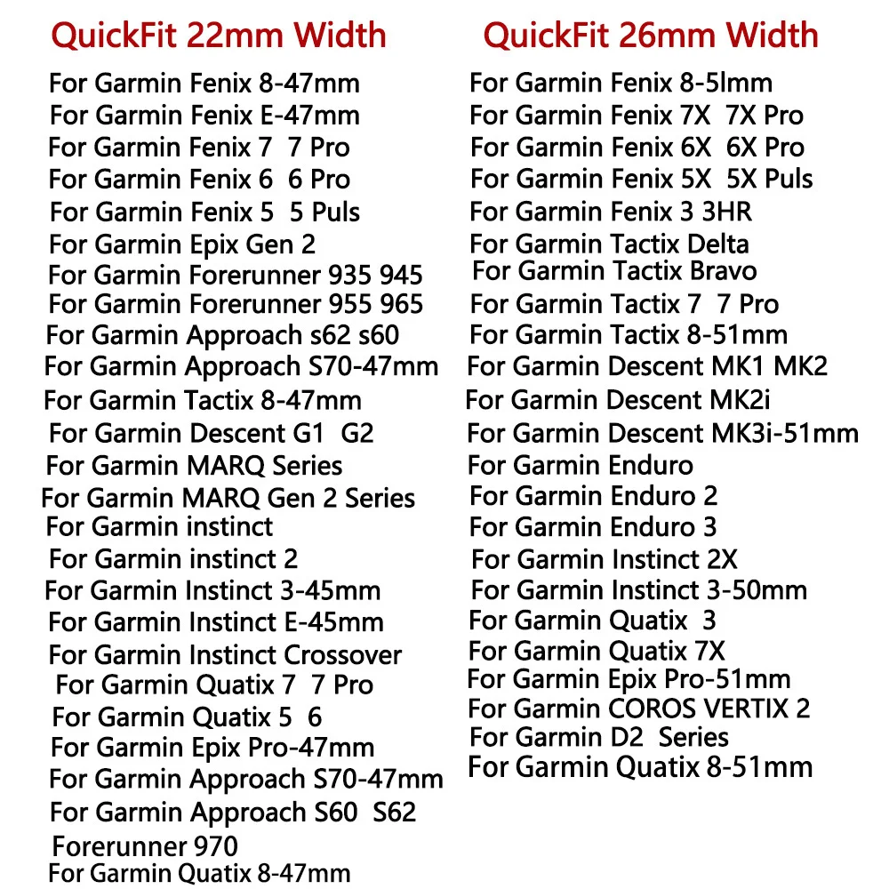 For Garmin Instinct 2X Solar QuickFit Silicone Watch Strap Watchband 26 22mm For Garmin Fenix 8 6X 6 Pro 5X 5 Plus 7X 7 Bracelet