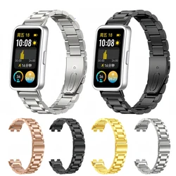 Stainless Steel Bracelet For Huawei Band 9 8 Watchband Metal Wristband For Huawei Band 10 Business Strap Replacement Accessories