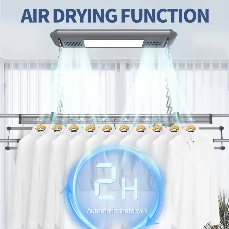 Smart Home 1m Electric Foldable Drying Rack Heat-Heated Balcony Airer Small Size for Bathroom Balcony Use for Drying Pants view 2