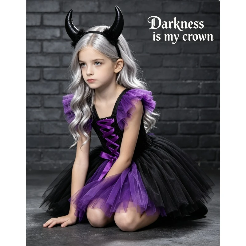 Tutu Dress Witch Princess Skirt Kids Fluffy Bubble Skirt Carnival Stage Festival Retro Casual Holiday Performance Fashion Wear