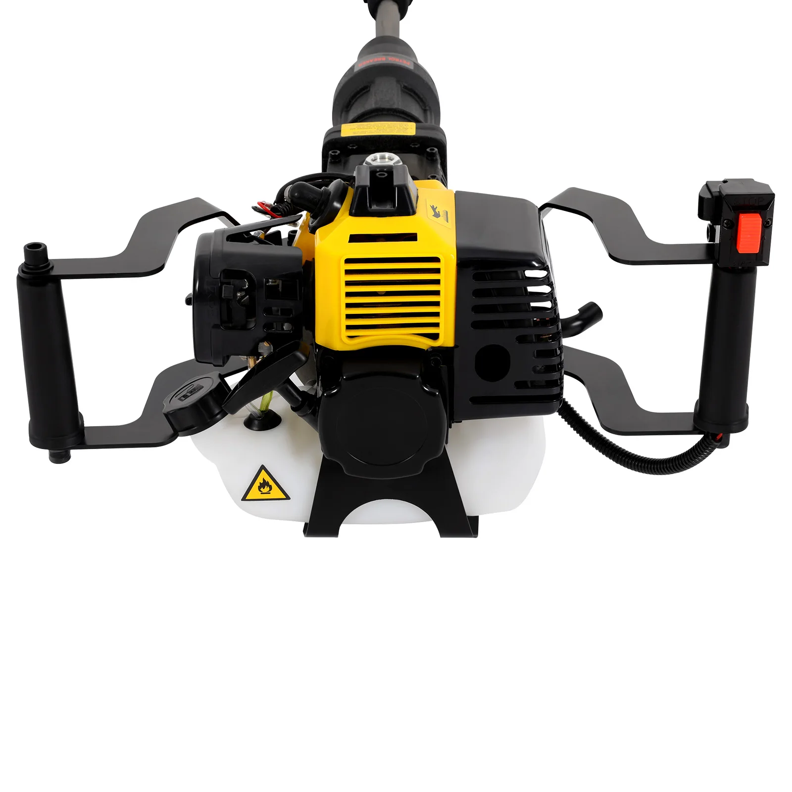 52cc 1250W Benzinbetriebener Baumgräber, 2-Takt-Erdbohrer mit 8,3-Zoll-Schaufel, für Landschaftsbau, Gartenarbeit, Umtopfen und Lochgräben – Detail 7