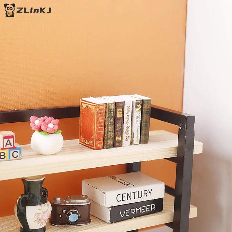 ▶ หนังสือจิ๋วสำหรับบ้านตุ๊กตา 6 ชิ้น ขนาด 1:12 หนังสือการ์ตูนขนาดเล็ก ของเล่นจำลองสำหรับเด็กเล่นบทบาทสมมติ อุปกรณ์เสริมบ้านตุ๊กตา