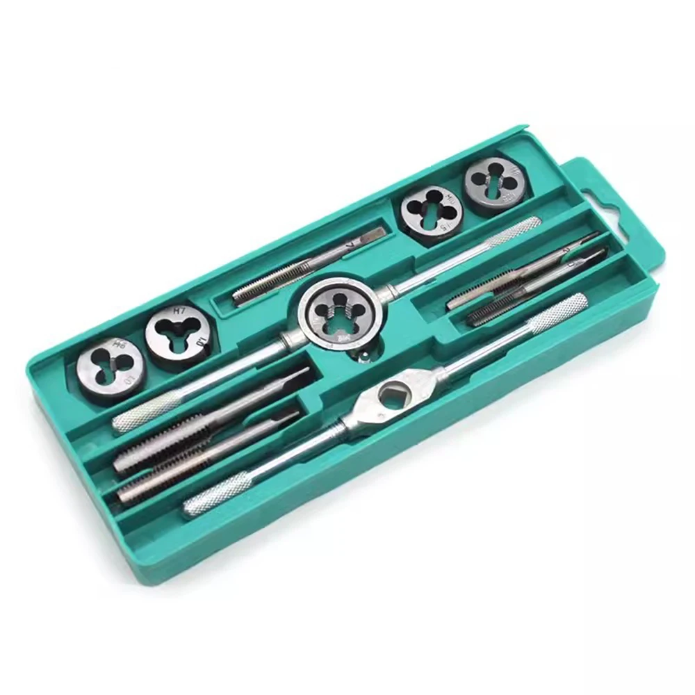 Tap & Die Set Screw Tap Thread Combination Set  Tapper Drill Bit Manual Wrench Bushings Tapping Tools Drilling Threaded Holes