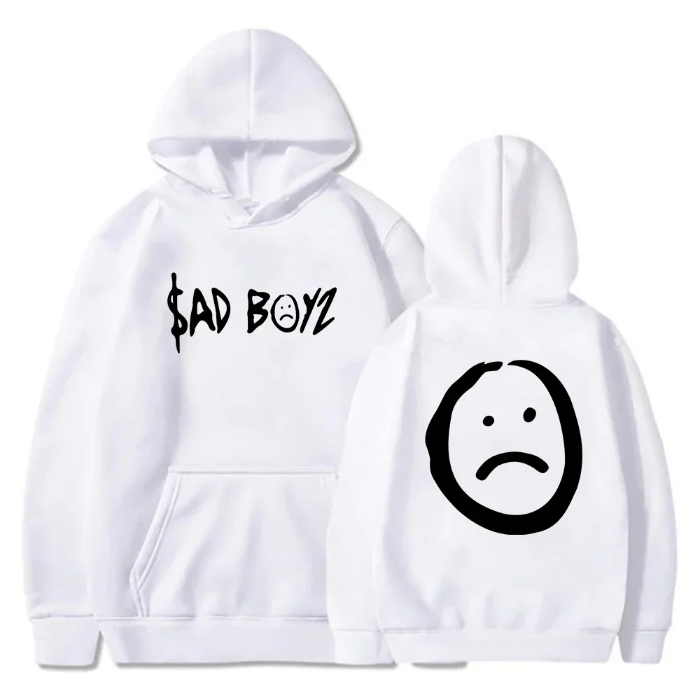 Crying face printed hooded sweatshirt, long sleeved street casual wear, men's and women's hooded sportswear, hip-hop clothing