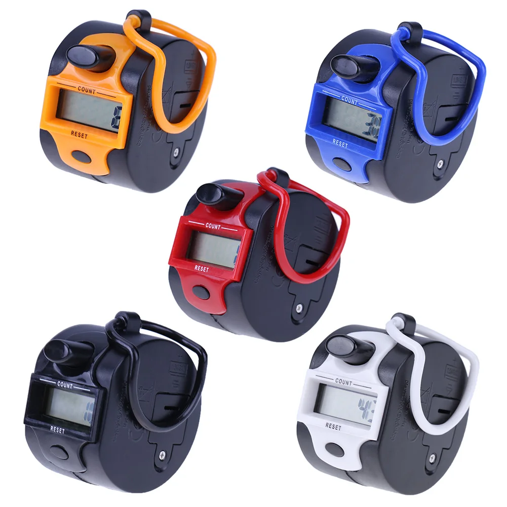 5 أرقام عدد دليل العد شاشة الكريستال السائل 1.5 فولت يده دليل عداد التدريب الإيدز المحمولة مع البنصر #4