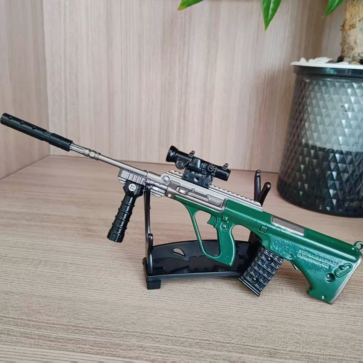 Modelo de rifle liga mini 20cm awm m416 pistola modelo pubg jedi brinquedo arma brinquedo fidget ornamento de mesa para meninos adultos presente de natal