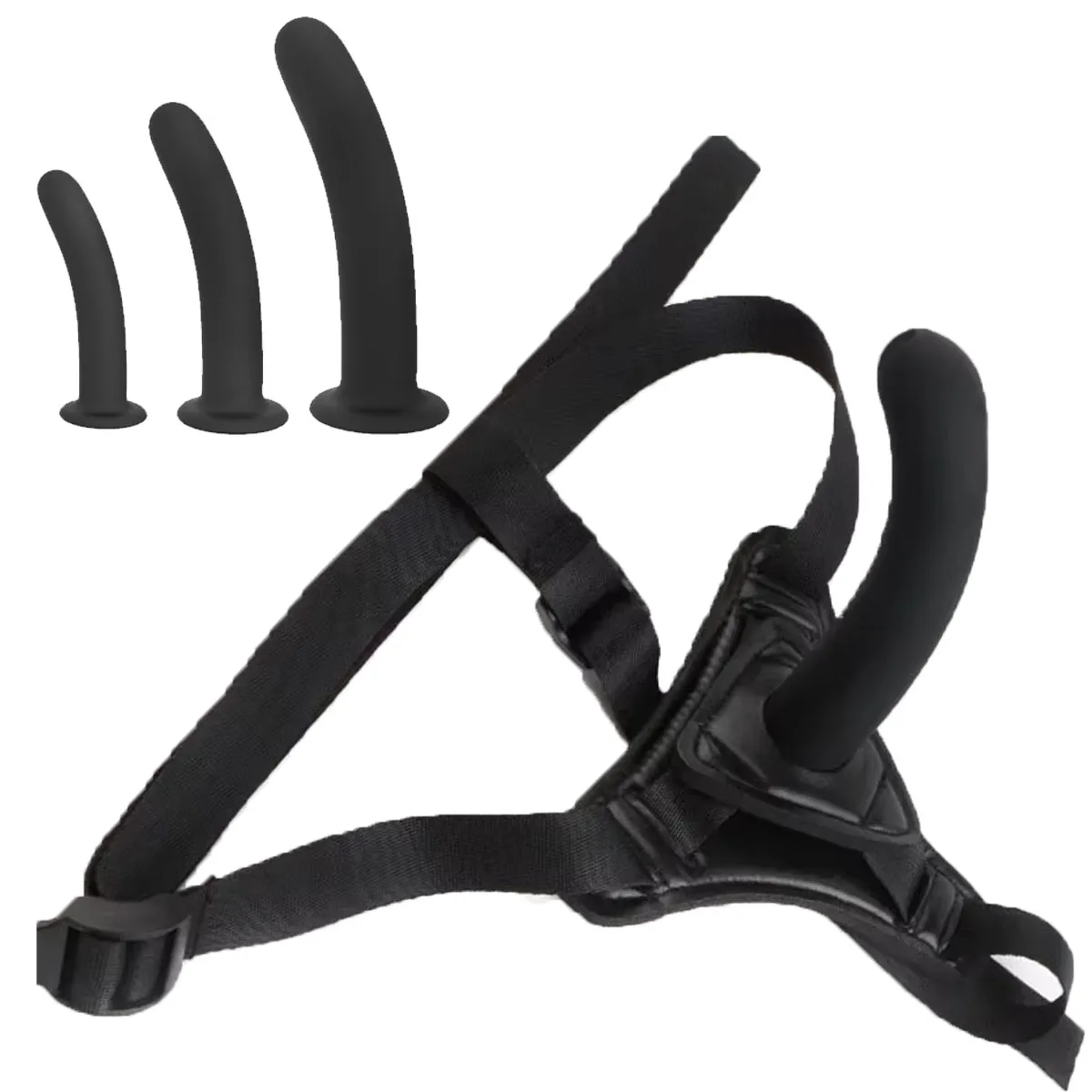 Orissi Silicone Strap-On Set, Realistic Wearable Toy, Adjustable Belt, Soft Silicone,  for Couples, G-Sort, Anal, Butt Plug