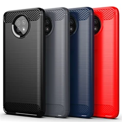 For Xiaomi Redmi Note 9T 5G Case Cover Shockproof Bumper Carbon Fiber Soft Silicone Phone Back Cover Redmi Note 9 T Pro 9T Case