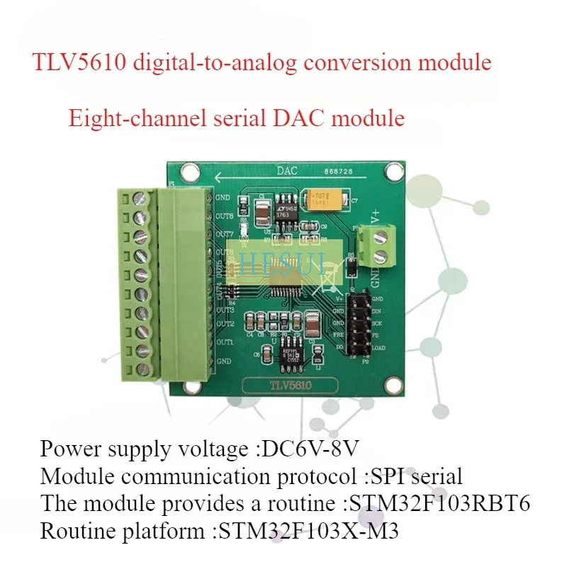 TLV5610/TLV5608 8-channel serial high-speed DAC module digital to analog conversion data acquisition