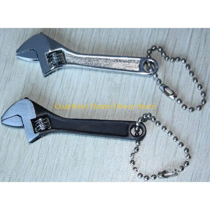 92MF 2.5inch Mini Metal Adjustable wrenches Hand Tool 0-10mm Jaw Spanner Carbon Steel Hand Tool Not -slip Handle Portable