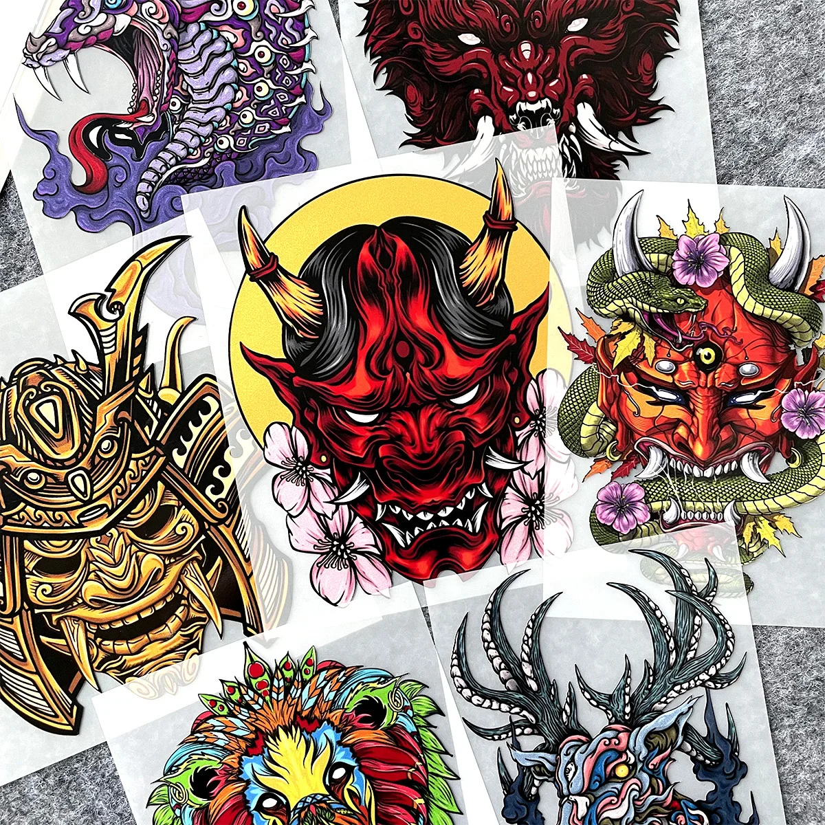 

Набор светоотражающих наклеек в стиле JDM, декоративные наклейки с изображением дракона, льва, оленя, змеи для дверей, окон и багажника автомобиля.