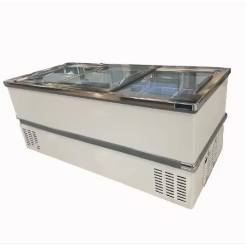 

Ice Cream Display Cabinet Commercial Fridge Island Freezer Freezers