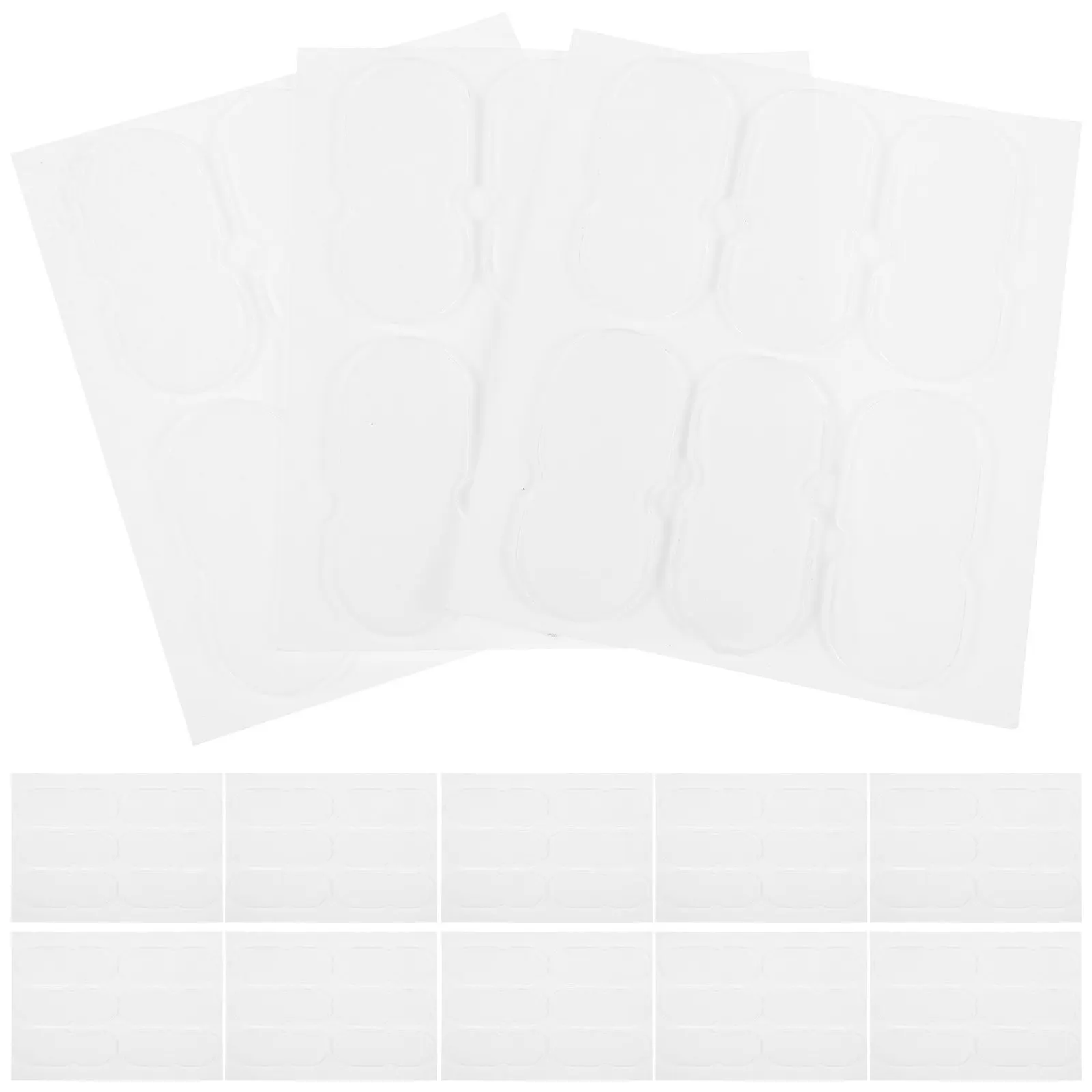 60Pcs Ear Veneer Silicone Stickers Transparent Vertical Correction Tape Invisible Ear Support for Women Daily Use