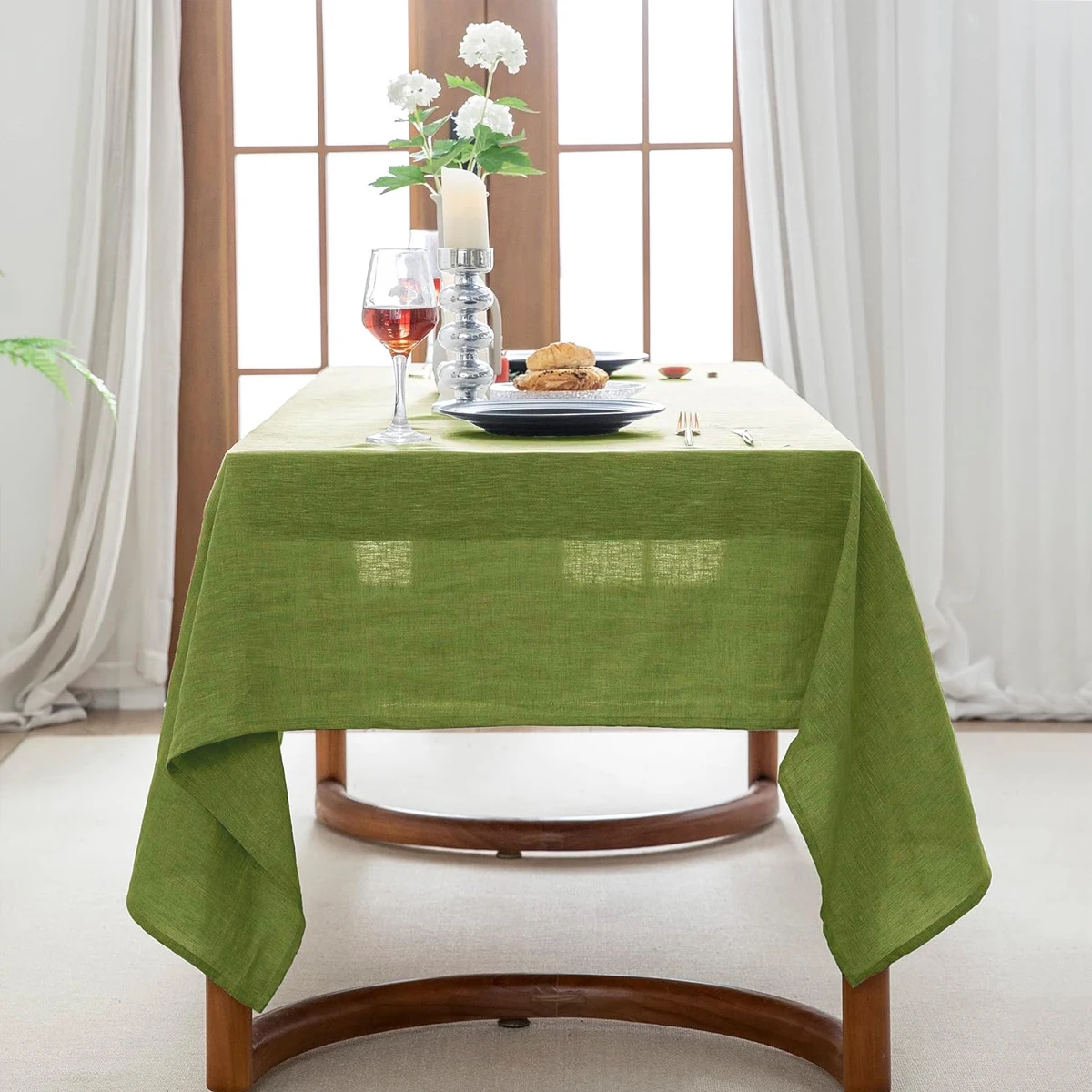 Solid Color Tablecloth Retro Imitation Linen Coffee Table Set Tablecloth Picnic Mat Photo Background Cloth Room Decoration