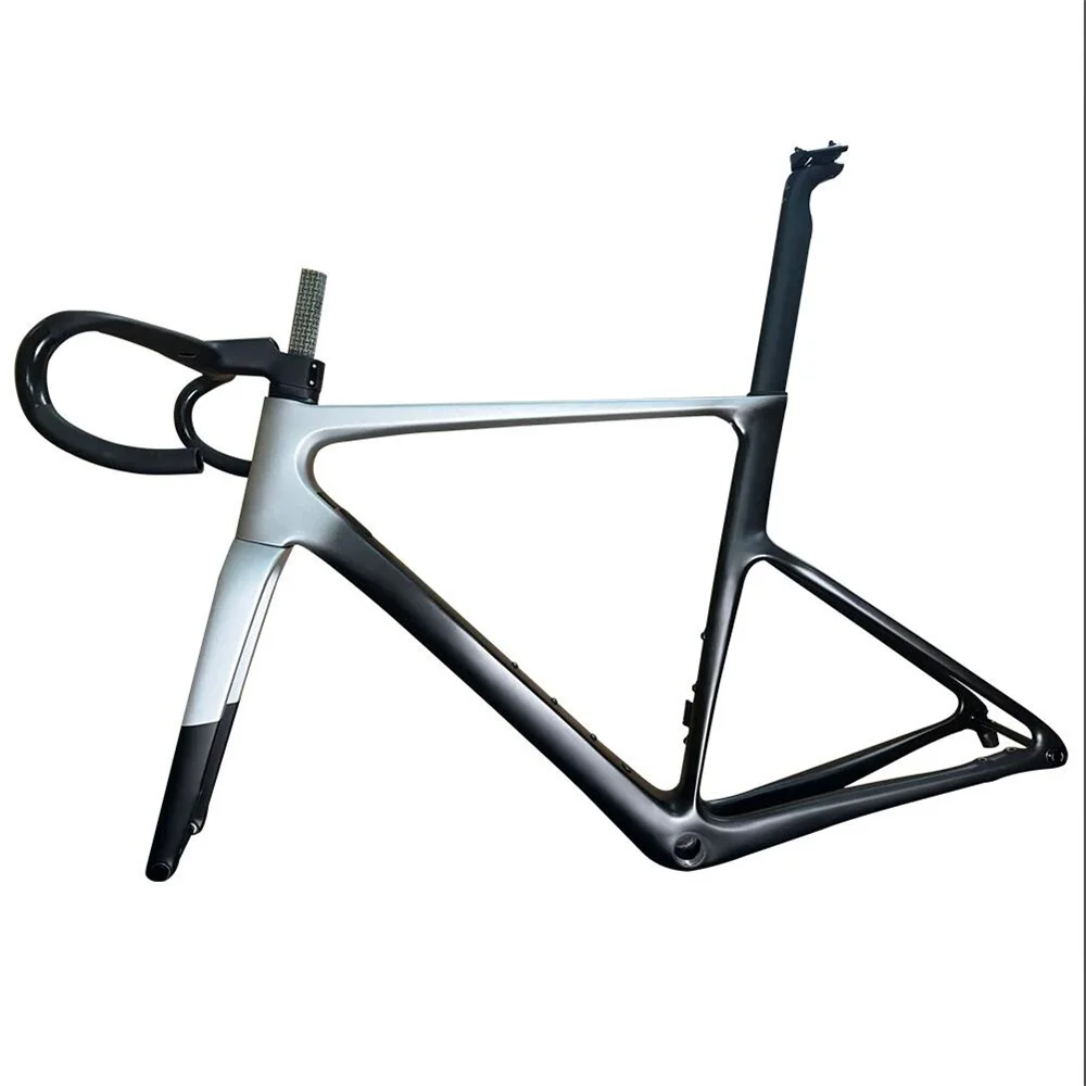 2024 Light Weight EVO Frame Carbon Road Framest T1100 Racing Disc Brake Disk Frameset With Handlebar XDB