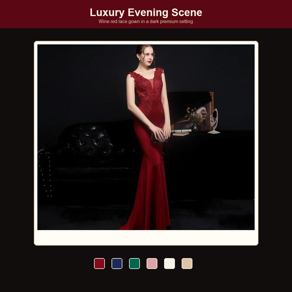 Women\'s Luxury Satin Elegant Mermaid Formal Long Dresses Curve Shapey Korean Fashion for Bridesmaid Party Prom Wedding Guest Eve