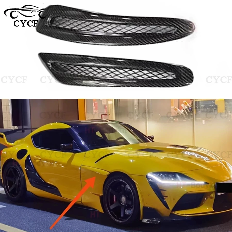 

For Toyota Supra A90 A91 Carbon Fiber Air Vents Car Hood Decorative Air Intake Vent Decorative Cover upgraded body kit