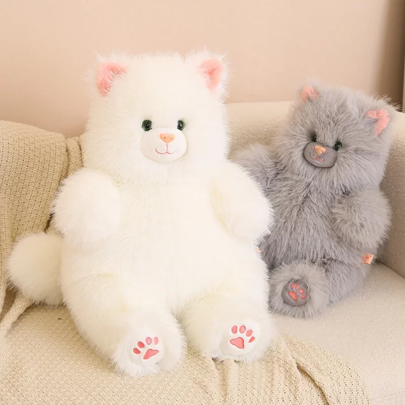 Cute cat plush toy New stuffed White cat Forest Soft doll Boy Girl Toy Christmas birthday gift Home decoration