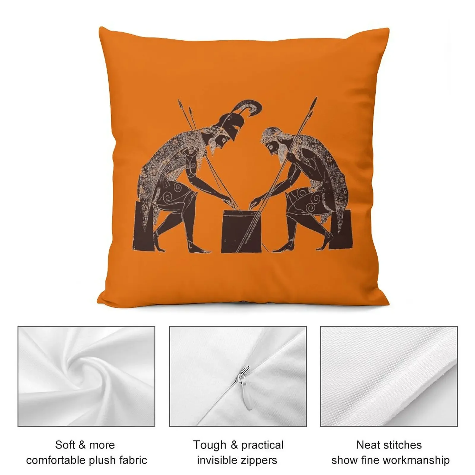 Achilles and Ajax playing a game of dice Throw Pillow anime girl Decorative Cushions For Luxury Sofa luxury sofa pillows pillow
